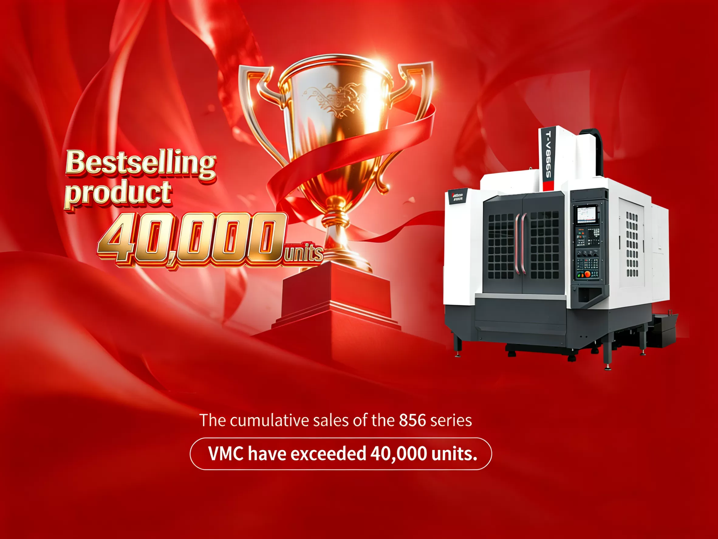 El centro de mecanizado vertical Taikan Machine serie 856 supera las 40,000 unidades.