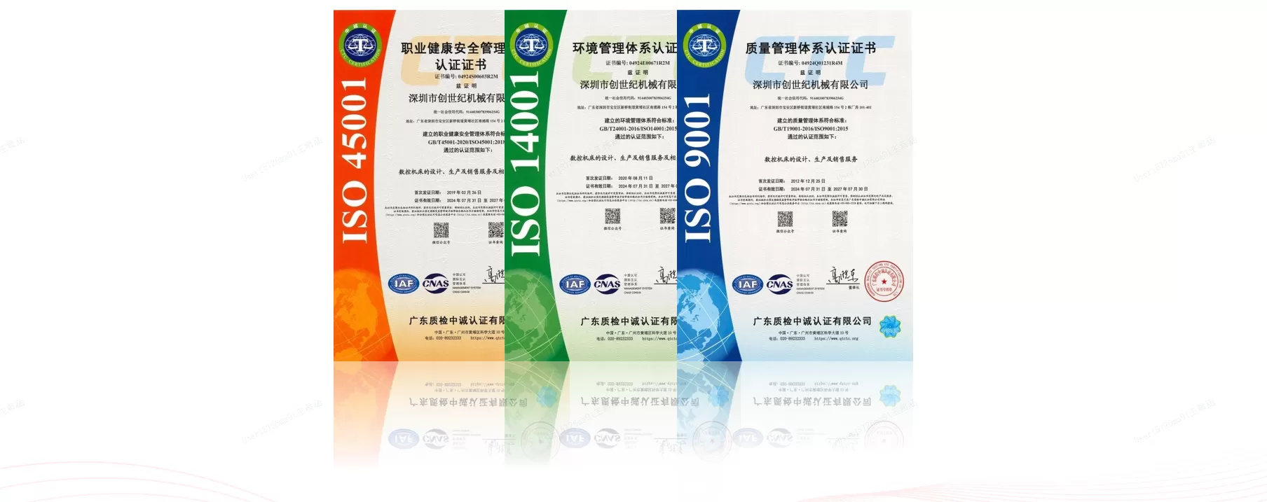 Control de calidad sobre Taikan CNC Machine Center